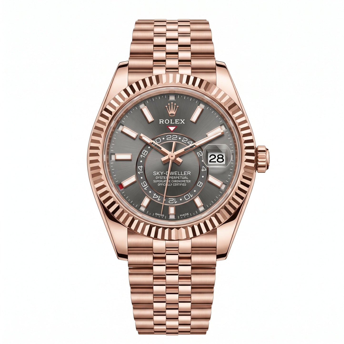 Rolex Sky-Dweller 326935 Everose Gold "Grey Dial" Jubilee