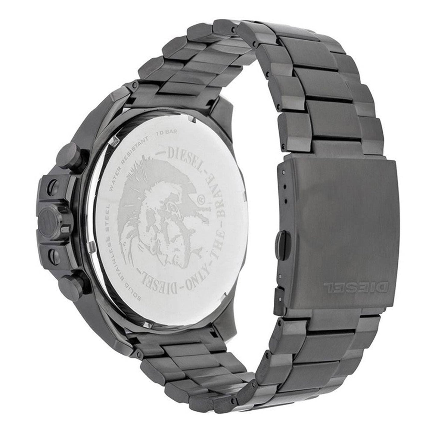Diesel DZ4282 Mega Chief Chronograph Men's Watch – Grey Dial & Grey Stainless Steel Strap