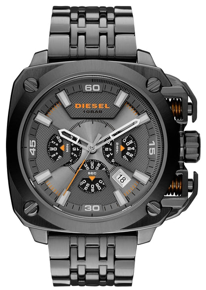 Diesel DZ7344 BAMF Chronograph Men's Watch – Gray Dial & Gray Stainless Steel Strap