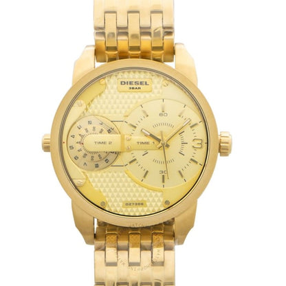Diesel DZ7306 Mini Daddy Chronograph Men's Watch – Gold Dial & Gold Stainless Steel Strap