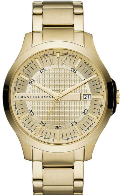 Armani Exchange Hampton AX2415 Men's Chronograph – Gold Dial with Matching Gold-Tone Stainless Steel Bracelet