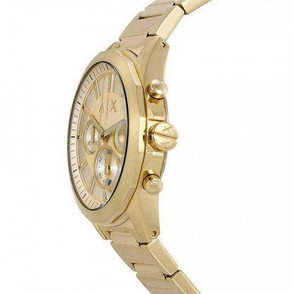 Armani Exchange Drexler AX2602 Men's Chronograph Watch – Gold Dial with Gold Stainless Steel Strap
