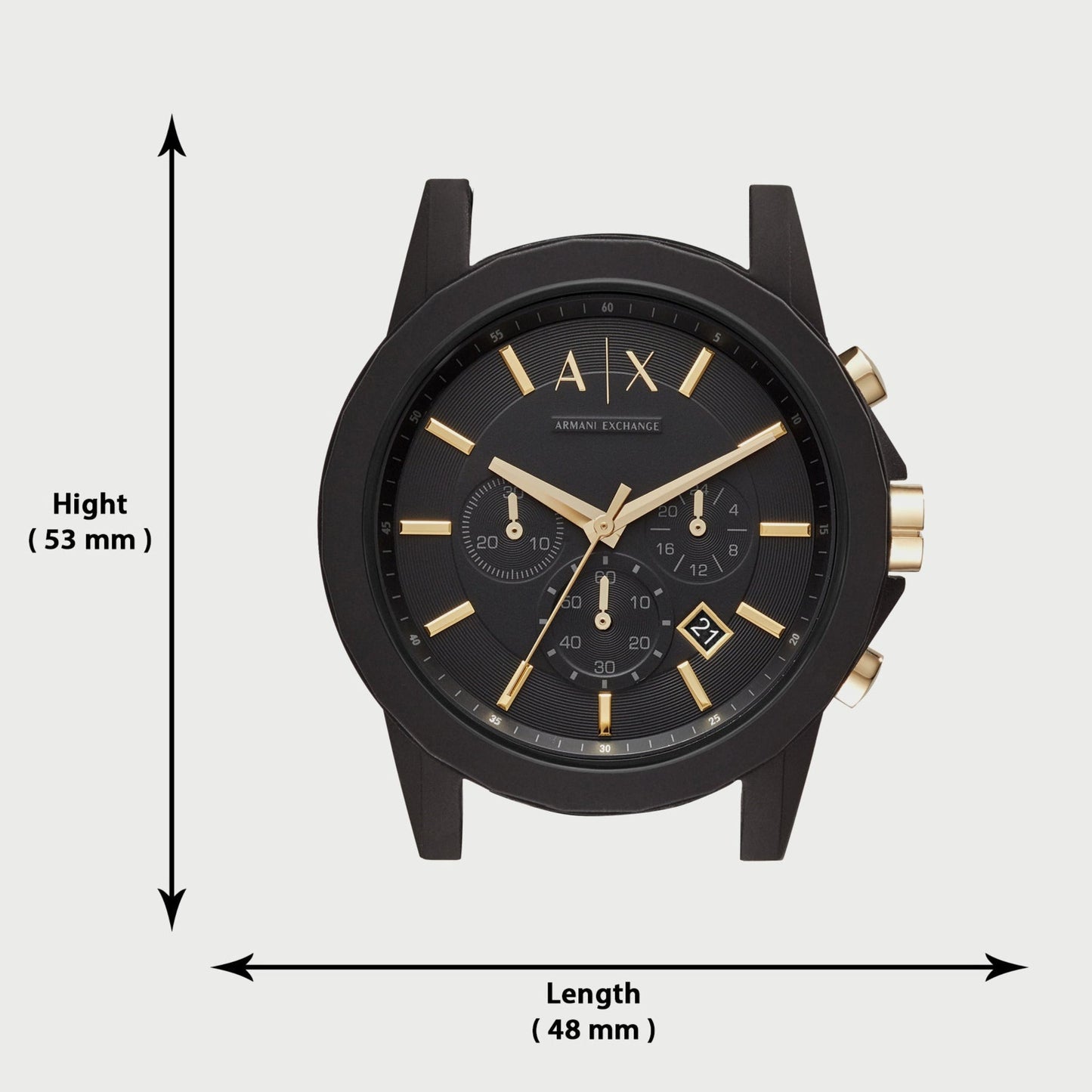 Armani Exchange Outerbanks AX7105 Men's Chronograph Watch – Black Dial with Black Stainless Steel Strap