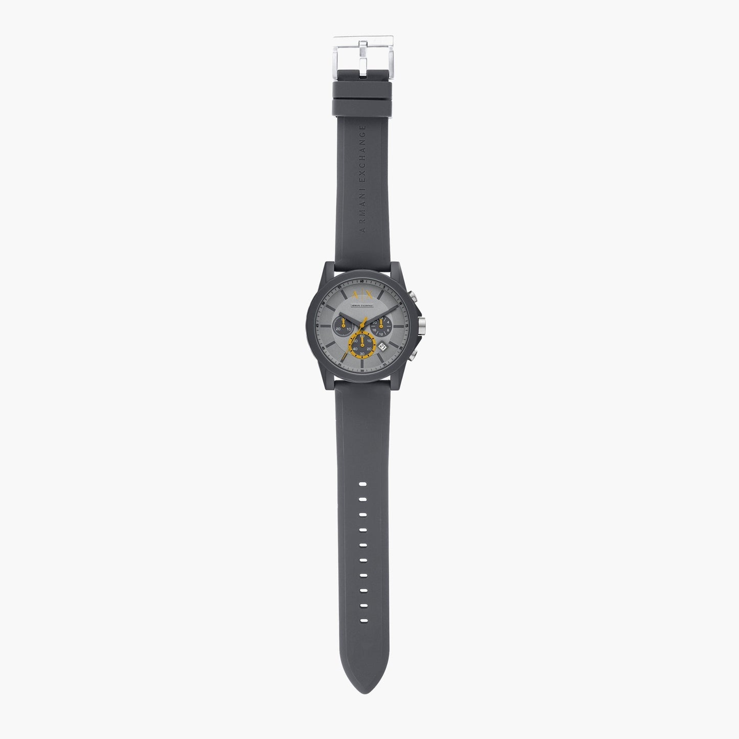 Armani Exchange Outerbanks AX7123 Men's Chronograph Watch – Grey Dial with Grey Silicone Strap