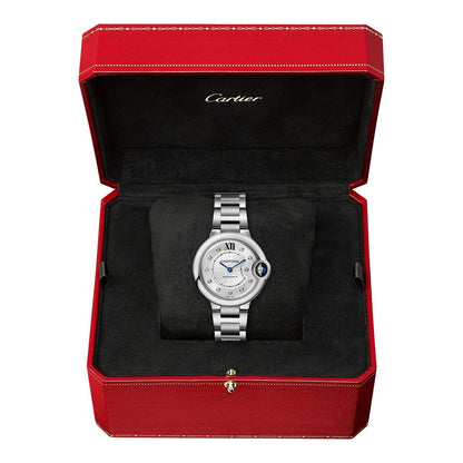 Ballon Bleu de Cartier 33 | 33mm, Steel, Diamond Silver Dial