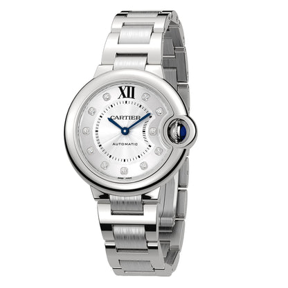 Ballon Bleu de Cartier 33 | 33mm, Steel, Diamond Silver Dial