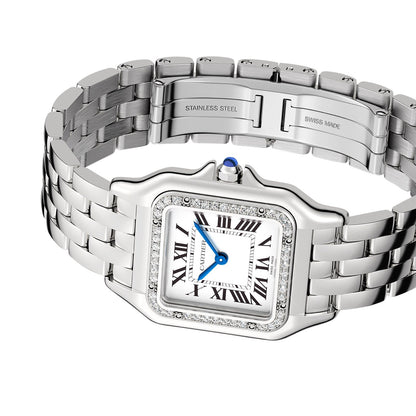 Panthère de Cartier Medium Model | 27mm, Steel, Silver Dial, Ref. W4PN0008