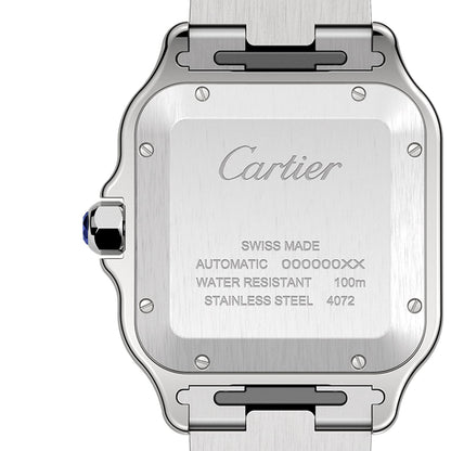 Santos de Cartier Large Model | 40mm, Two-Tone Steel & ADLC, Steel, Grey Dial