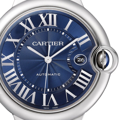 Ballon Bleu de Cartier | 42mm, Steel, Alligator Leather, Blue Dial