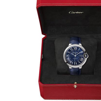 Ballon Bleu de Cartier | 42mm, Steel, Alligator Leather, Blue Dial