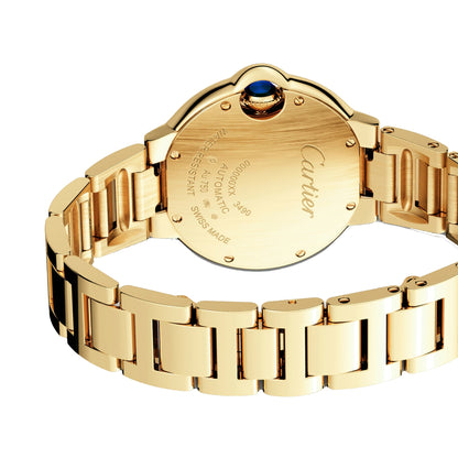 Ballon Bleu de Cartier 33 | 33mm, 18K Yellow Gold, Silver Dial, Yellow Bezel