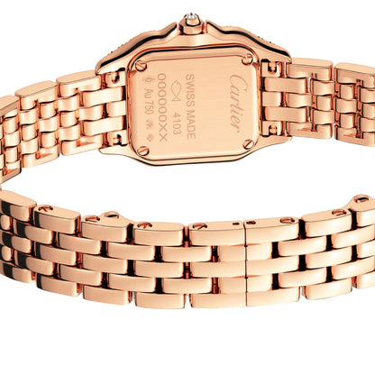 Panthère de Cartier Small Model | 20mm, 18K Rose Gold, Silver Dial