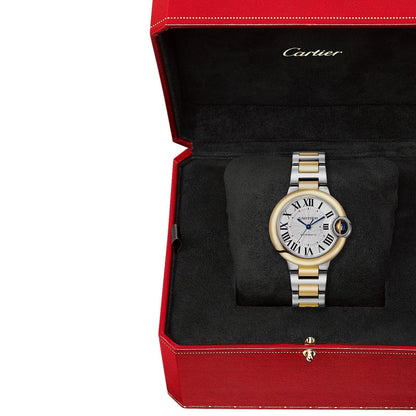 Ballon Bleu de Cartier 33 | 33mm, Two-Tone Steel & 18K Yellow Gold, Silver Dial