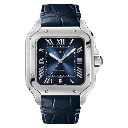 Santos de Cartier Large Model | 40mm, Steel, Blue Dial
