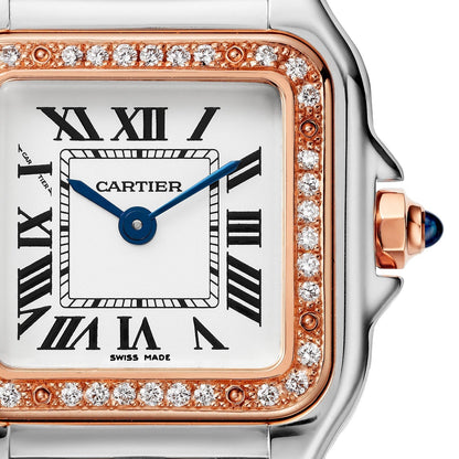 Panthère de Cartier Small Model | 22mm, Two-Tone Steel & 18K Rose Gold, Silver Dial