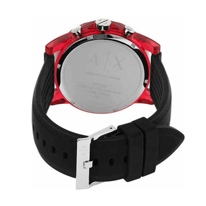 Armani Exchange Outerbanks AX1338 Men's Chronograph Watch – Black Dial with Black Silicone Strap