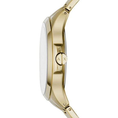 Armani Exchange Hampton AX2415 Men's Chronograph – Gold Dial with Matching Gold-Tone Stainless Steel Bracelet