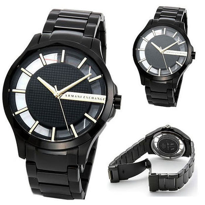 Armani Exchange Hampton Series AX2192 Men's Chronograph – Black Dial with Matching Black Stainless Steel Bracelet