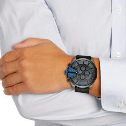 Diesel DZ4500 Mega Chief Chronograph Men's Watch – Black Dial & Black Nylon Strap