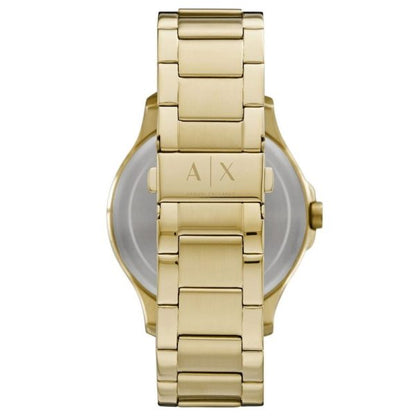 Armani Exchange Hampton AX2415 Men's Chronograph – Gold Dial with Matching Gold-Tone Stainless Steel Bracelet