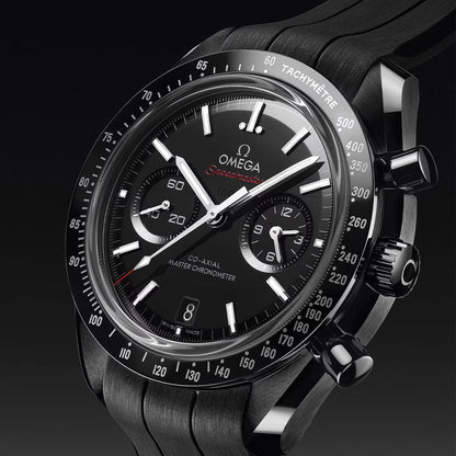OMEGA Speedmaster Dark Side of the Moon Black Ceramic 44.25mm - Black on Rubber Strap