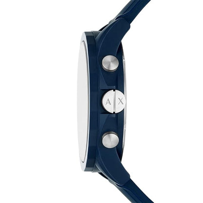 Armani Exchange Outerbanks AX7128 Men's Chronograph Watch – Blue Dial with Blue Silicone Strap