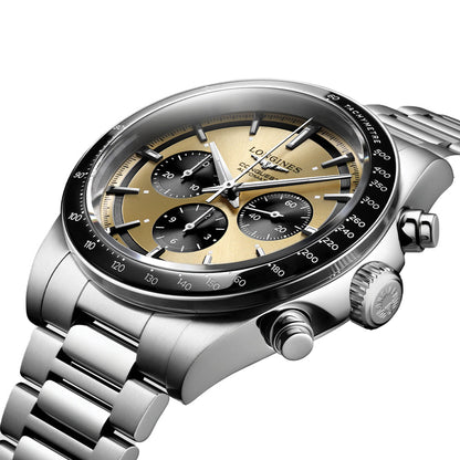 longines Conquest Automatic Chronograph 42mm - Gold on Bracelet