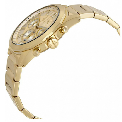Armani Exchange Drexler AX2602 Men's Chronograph Watch – Gold Dial with Gold Stainless Steel Strap