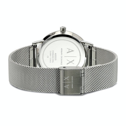 Armani Exchange Cayde AX2714 Men's Chronograph – Black Dial with Silver Mesh Stainless Steel Strap