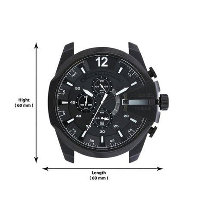 Diesel DZ4283 Mega Chief Chronograph Men's Watch – Black Dial & Black Steel Strap