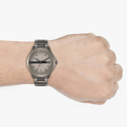 Armani Exchange Hampton AX2194 Men's Chronograph – Grey Dial with Matching Grey Stainless Steel Strap