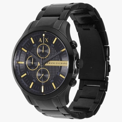 Armani Exchange Hampton AX2164 Men's Chronograph Watch – Black Dial with Black Stainless Steel Strap