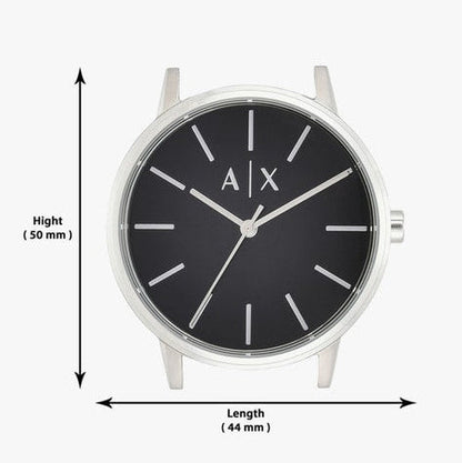 Armani Exchange Cayde AX2700 Men's Analog Watch – Black Dial with Silver Stainless Steel Bracelet