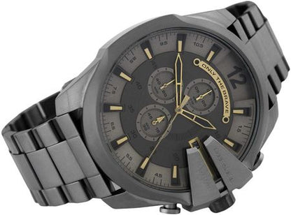 Diesel DZ4466 Mega Chief Chronograph Men's Watch – Grey Dial & Grey Stainless Steel Strap