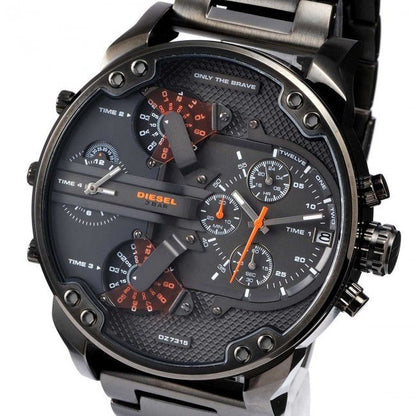 Diesel DZ7315 Mr. Daddy 2.0 Chronograph Men's Watch – Grey Dial & Grey Stainless Steel Strap