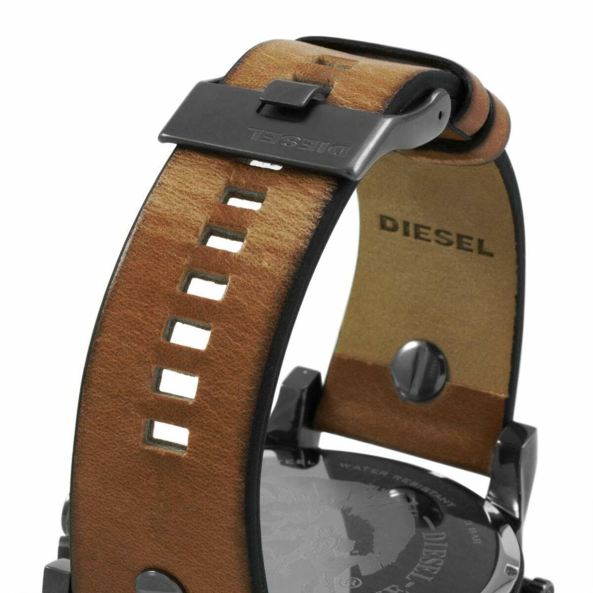 Diesel DZ7332 Mr. Daddy 2.0 Chronograph Men's Watch – Black Dial & Brown Leather Strap