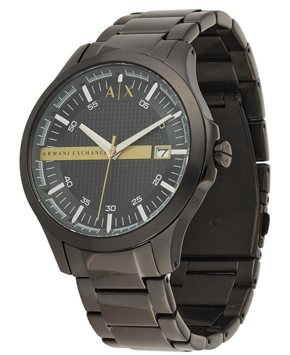 Armani Exchange Hampton AX2407 Men's Watch – Sleek Black Dial with Black Stainless Steel Bracelet