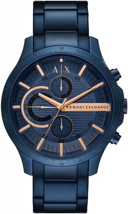 Armani Exchange Hampton AX2430 Men's Chronograph Watch – Blue Dial with Blue Stainless Steel Strap