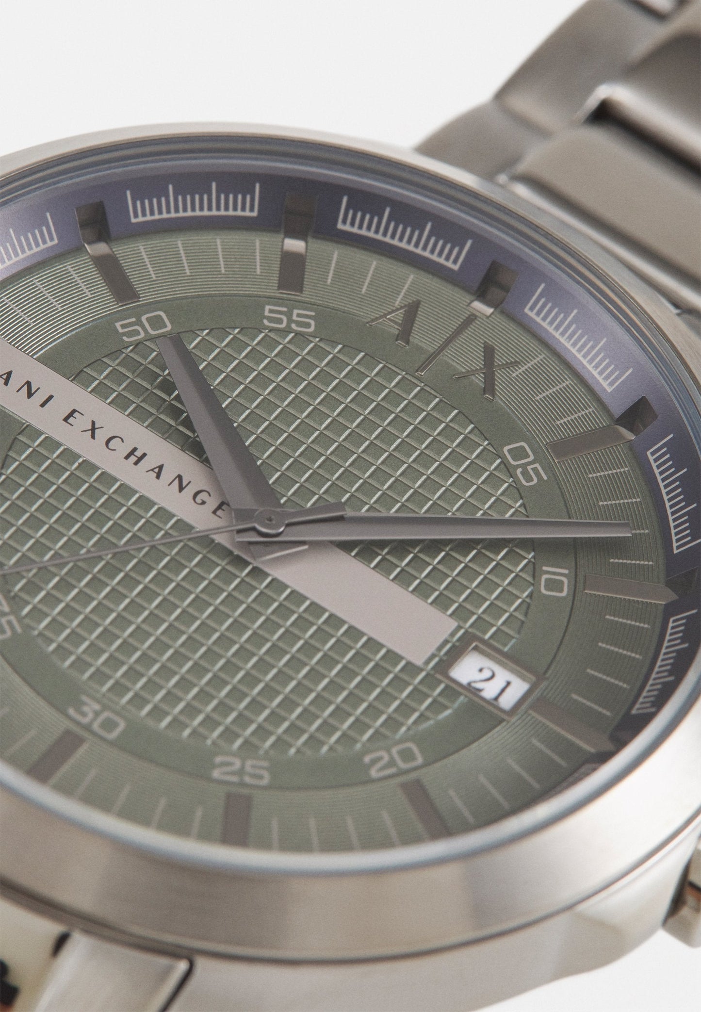 Armani Exchange Hampton AX2135 Men's Chronograph Watch – Grey Dial with Coordinated Grey Stainless Steel Strap