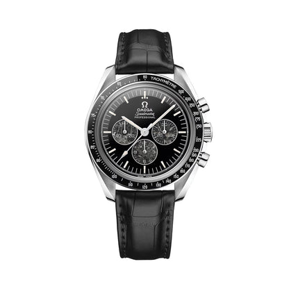 OMEGA Speedmaster Caliber 321 Platinum 42mm - Black on Leather Strap