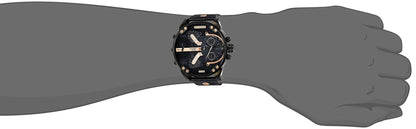 Diesel DZ7350 Mr. Daddy 2.0 Chronograph Men's Watch – Black Dial & Black Leather Strap