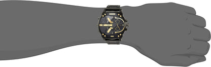Diesel DZ7435 Mr. Daddy 2.0 Chronograph Men's Watch – Black Dial & Black Stainless Steel Strap