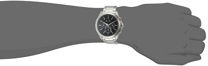 Armani Exchange Drexler AX2600 Men's Chronograph Watch – Black Dial with Silver Stainless Steel Strap