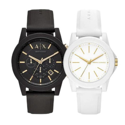 Armani Exchange Outerbanks AX7105 Men's Chronograph Watch – Black Dial with Black Stainless Steel Strap