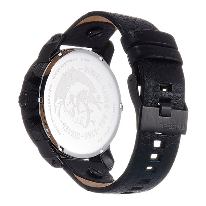 Diesel DZ7257 Little Daddy Chronograph Men's Watch – Blue Dial & Black Leather StrapDiesel DZ7257 Little Daddy Chronograph Men's Watch – Blue Dial & Black Leather Strap