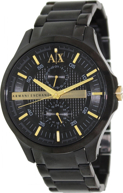 Armani Exchange Hampton AX2121 Men's Chronograph Watch – Black Dial with Black Stainless Steel Strap