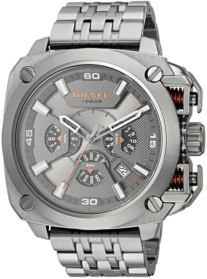 Diesel DZ7344 BAMF Chronograph Men's Watch – Gray Dial & Gray Stainless Steel Strap