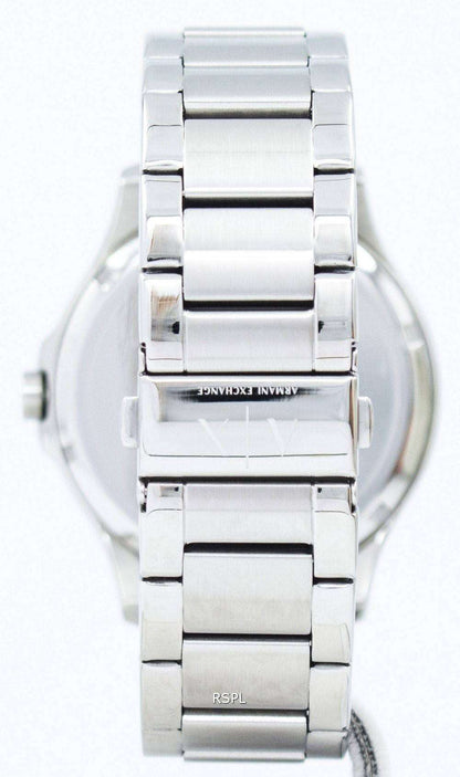 Armani Exchange Hampton AX2103 Men's Chronograph Watch – Black Dial with Silver-Tone Stainless Steel Strap