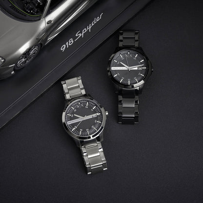 Armani Exchange Hampton AX2104 Men's Chronograph – Black Dial with Black Stainless Steel Strap
