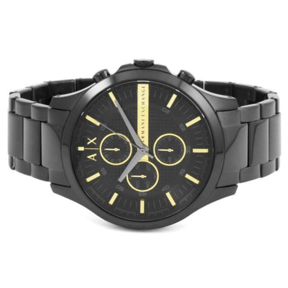 Armani Exchange Hampton AX2164 Men's Chronograph Watch – Black Dial with Black Stainless Steel Strap